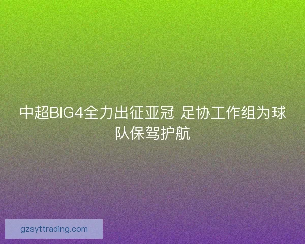 中超BIG4全力出征亚冠 足协工作组为球队保驾护航